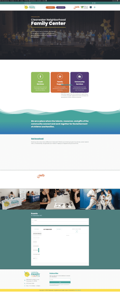 Screenshot of a website designed by Aston Spark